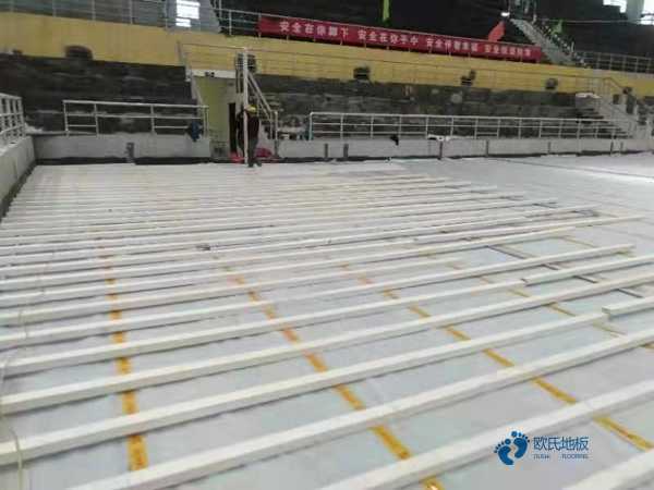 专业的木地板篮球馆板式龙骨结构